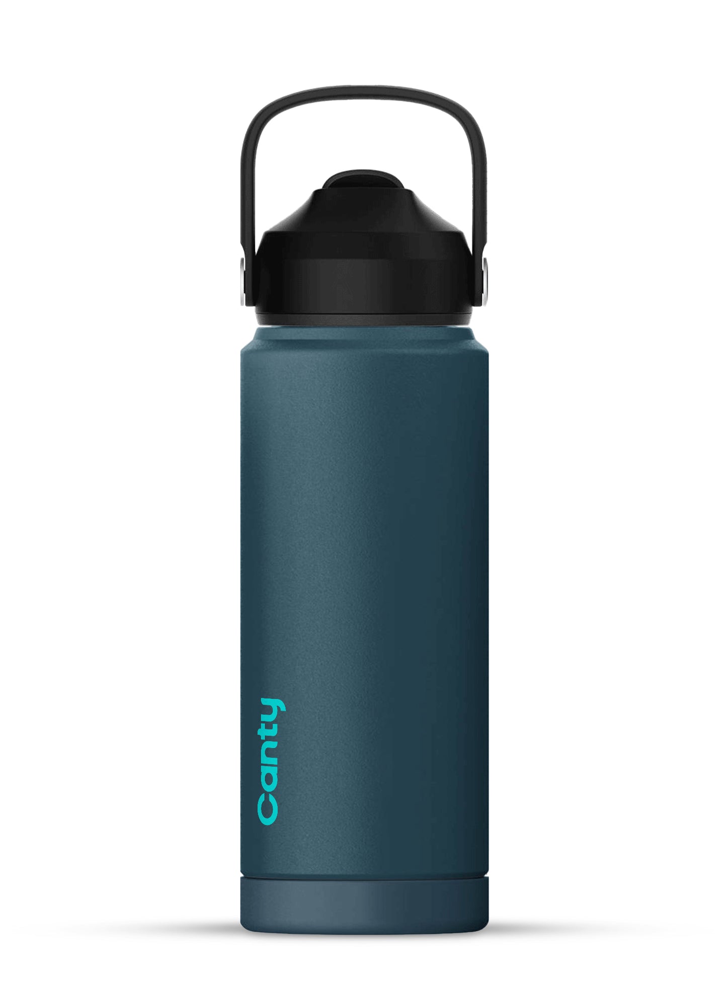 Plain Canty Water Bottle with Straw Strap and Anti-Slip base